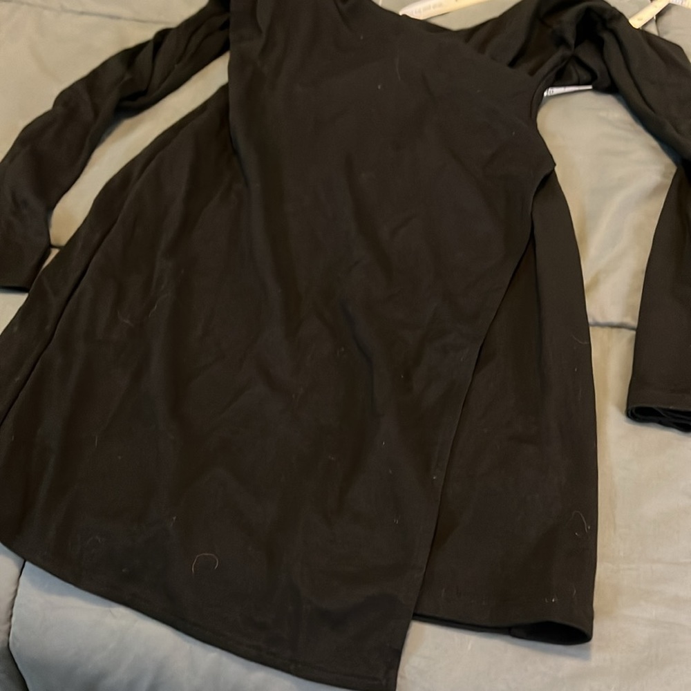 Silence + Noise Deep VNeck Faux Wrap Dress Size Small - Picture 7 of 15